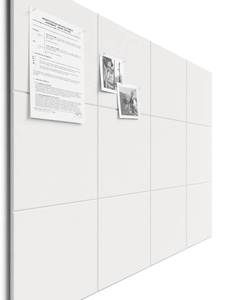 lot 9268 image: Bumusty Large Cork Board 48 x 36 Alternative - 12 Pack Felt Wall Tiles with 70 Safe Removable Adhesive Tabs, 30 Pushpins, Cork Boards for Walls Pin Board Bulletin Board Office Decor (Milky White)