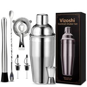 lot 9271 image: Cocktail Shaker Set Bartender Kit,Professional Bar Set, Martini Shaker, Jigger, Strainer, Mixer Spoon, Muddler, Liquor Pourers Ideal Bar Accessories for Home, Gift for Christmas, Birthday, Beginners
