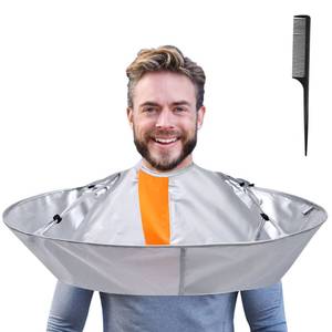lot 10312 image: Lictin Hair Cutting Cape - Haircut Cape Umbrella Waterproof Hair Cloak Barber Cape Foldable Hairdressing Umbrella Cape Apron with 1PCS Black Comb