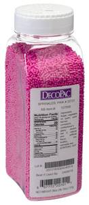 lot 12004 image: DecoPac Pink Sprinkles  Extra Large 26oz Pack  Cake Sprinkle Mix, Fancy Sprinkles For Cake Decorating, Handheld Container, Candy Sprinkles, Cake Sprinkles - Pink