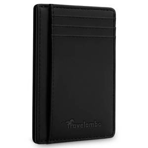 lot 12038 image: Travelambo Slim Wallet Front Pocket Minimalist Leather RFID Blocking Medium Size