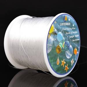 lot 12039 image: LUSTEMBER Fishing Wire, 1640 ft Clear Fishing Line, Strong Invisible String for Hanging Decorations, Balloons, Crafts, Jewelry Making, Beading, Bracelets and Necklaces