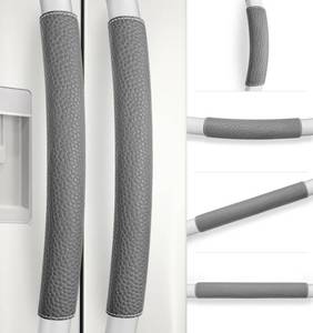 lot 14082 image: Rikzor Refrigerator Handle Covers, 6 PCS, Adjustable Appliance Handle Covers, Keep Your Kitchen Clean, Microwave Oven Stove Dishwasher Handle Protector, Non Slip Fridge Handle Cover (Dark Gray)