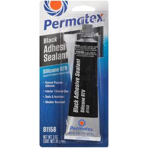 lot 14114 image: Permatex 81158 Black Silicone Adhesive Sealant, 3 oz. Tube, Pack of 1