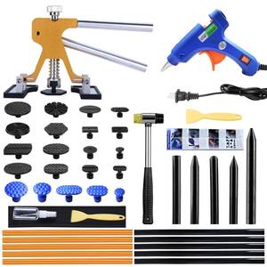 lot 14135 image: Gliston Auto Dent Puller Kit - Adjustable Golden Dent Remover Tools Paintless Dent Repair Kit Dent Lifter Puller for Car Large & Small Ding Hail Dent Removal