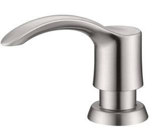 lot 14163 image: GAGALIFE Kitchen Sink Soap Dispenser with Large Bottle (Brushed Nickel), Built in Sink Soap Dispenser Refill from Top G080BN