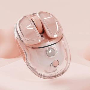 lot 16007 image: SEUNKWANG EWEADN Q9 Wireless Clear Mouse Dual Mode Bluetooth & 2.4G USB Computer Mouse with RGB Lighting, Silent Clicks, Multi-Device Compatibility for Laptop, PC, MacBook, iPad Cute Mouses-Gradient Black missing adapter