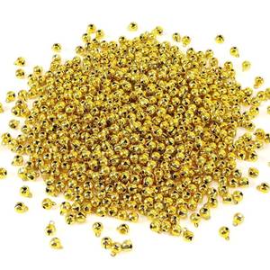 lot 16017 image: LIGHOON 14 Inch Jingle Bells Small Bell Mini Bells, Tiny Crafts Bells, DIY for Christmas Home Making Ornaments Wreath Pet Decorations Bracelet Anklets Necklace Knitting Jewelry Making 120 Pcs, Gold