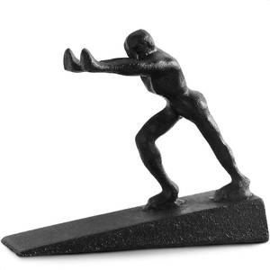 lot 16020 image: Cast Iron Door Stop �� Heavy Duty Cast Decorative Door Stoppers for Floor Use, Black Metal Doorstop Decorative, Durable Heavy Build �� Designed for Home Use, Hallway Areas, Entryways & Office Spaces