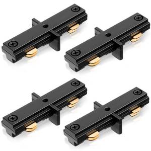 lot 16027 image: Enhon 4 Pack Replacement for H Track Dead End I Connector Compatible with WAC Lighting H Track Systems, 3 Wire 1 Track Lighting Replacement for H Track System Track Lighting Accessories(Black)