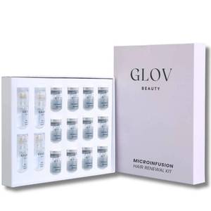 lot 16031 image: Glov Beauty Micro Infusion Hair Renewal Kit �� 0.25mm Gold Derma Stamp with Hyaluronic Acid, Peptide & Botanical Serum Ampoules  Hydrating Scalp Treatment for Fuller, Thicker-Looking, Healthier Hair Missing one