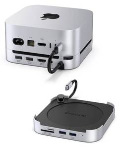 lot 16032 image: Mac mini M4 Dock with NVMe SATA SSD Enclosure, Stouchi M4 Stand&Hub with 2X USB A 10Gbps, SDTF Card Readers 170Mbs, 4K60Hz HDMI, 2X USB A Data Port, Audio 3.5mm for Mac mini M4Pro 2024