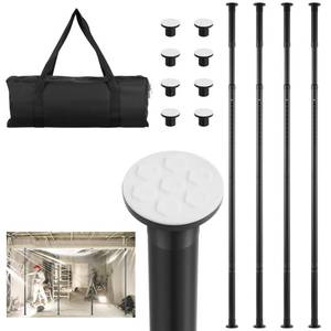 lot 17572 image: Teodute 10FT Dust Barrier Poles, 4 Pack Stainless Steel Zipper Walls Poles Kit, Splicing Retractable Construction Temporary Dust Containment Barrier System for Interior Remodeling and Isolation Work
