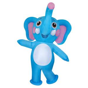 lot 17573 image: DAHAKII Giant Elephant Inflatable Costume Halloween Cosplay Blow-Up Suit for AdultHalloweenChristmasMardi Gras (Walking Elephant)
