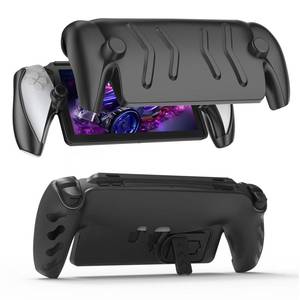 lot 17582 image: JOYTORN Full Protective Case Cover Compatible with PlayStation Portal Remote Player,PS5 Portal Case with Detachable Front Shell,Frosted Anti-Slip Handheld Design-Black