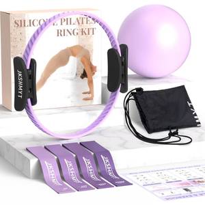 lot 18362 image: Pilates Ring Kit for Women, Pilates Equipment �� 14.5 Home Magic Circle Workout with Pilates Ball, Resistance Bands, Better me Pilates Essentials Starter Set for Beginners Toning Shape Full Body