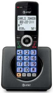 lot 18386 image: AT&T Landline Home Phone with Call Blocker, Caller IDCall Waiting, Full-Duplex Handset Speakerphone, Backlit Keypad & Display, Rechargeable Battery, ECO Mode, DECT 6.0 GL2101-11