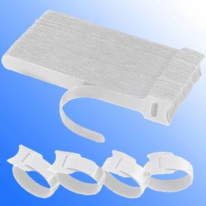 lot 18388 image: California JOS 60 PCS 6 Inches Reusable Cable Ties, Wire Ties, Cord Organizer, Cable Organizer, Adjustable Cable Management - White