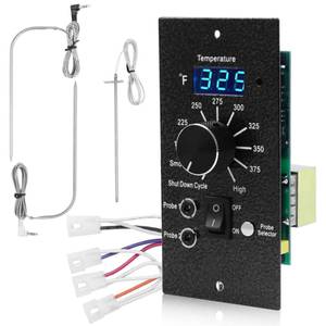 lot 18392 image: Digital Pro Controller for Traeger Wood Pellet Grills, Replacement Parts Kit BAC365 Thermostat Control Panel with 2PC Waterproof Meat Probe and 7 RTD Temperature Sensor Smoker Accessories