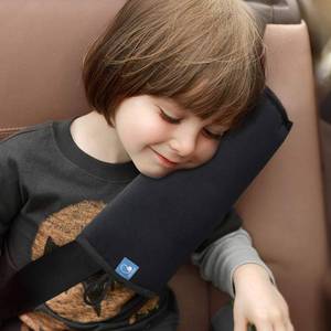 lot 18419 image: COOLBEBE Seat Belt Pillow for Kids, Extra Soft Toddler Travel Pillow for Car Seat, Universal Carseat Strap Cushion Pads for Childs Baby People Adults, Black