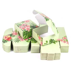 lot 18420 image: Soxuding Hawaiian Flower Shipping Boxes Pack of 25-4x4x2 inches Hawaiian Floral Gift Boxes Small Cardboard Corrugated Mailer Shipping Boxes for Small Business Packaging Shipping Mailing
