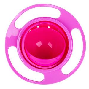 lot 18431 image: Berry President Magic Bowl 360 Degree Rotation Spill Resistant Gyro Bowl with Lid For Toddler Baby Kids Childre (Pink)