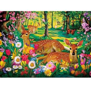 lot 19914 image: 300 Piece Puzzles for Adults,Forest Deer Jigsaw Puzzle 300 Pieces,Interlock Perfectly Letter on Back No Dust,Fun and Challenging Puzzle for Family Time,Relaxing Gift for Adults,Kids,Seniors,20.5 x15in