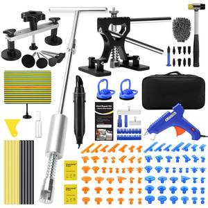 lot 19921 image: VEXTRO Dent Puller Kit Dent Removal Tools for Car, Paintless Dent Repair Kit with Metal Dent Lifter, Powerful Slide Hammer T-Bar, Bridge Puller, Auto Body Dent Repair, Door Ding, Hail Damage Removal