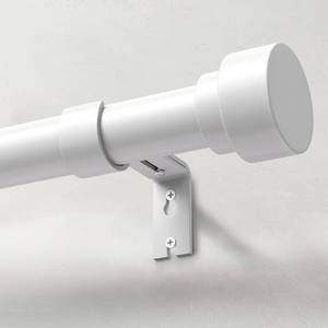lot 19938 image: IFELS Heavy Duty Curtain Rods for Windows 28 to 48 Inch, 1 Inch Adjustable White Curtain Rod Set with Easy Installation and Modern Design (A1,White,30-60)