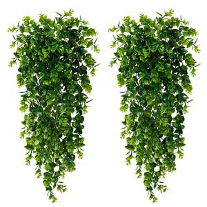 lot 19942 image: Sggvecsy 4 Pack Artificial Hanging Plants Fake Hanging Plant Faux Hanging Eucalyptus Plants UV Resistant Plastic Plants for Indoor Outdoor Room Wall Wedding Patio Porch Decor