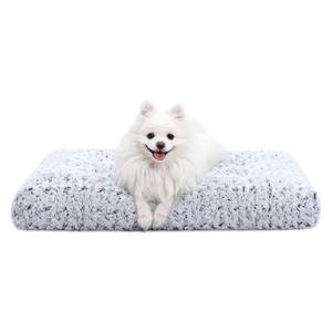 lot 19946 image: KSIIA Washable Dog Bed Deluxe Plush Dog Crate Beds Comfy Kennel Pad Anti-Slip Pet Sleeping Mat for Large, Jumbo, Medium, Small Dogs Breeds, 23 x 18, Gray