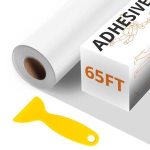 lot 19950 image: HTVRONT White Permanent Vinyl - 12 x65FT Matte Permanent Adhesive White Vinyl Compatible with Cricut Cutting Machine, Silhouette Cameo & Other Cutters - Party & Home Decoration, Sticker