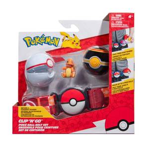 lot 19971 image: Pok�mon Clip ��N�� Go Belt Set - 2-Inch Charmander Battle Figure with Clip ��N�� Go Belt Plus Luxury Ball and Pok�ball Accessories