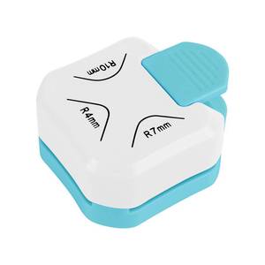 lot 20316 image: Paper Corner Cutter Punch, Corner Rounder Punch for Scrapbook Supplies, 3 in 1 (R4mm, R7mm, R10mm) Round Corner Cutter Rounder for Cardstock, Crafts, Card Making White