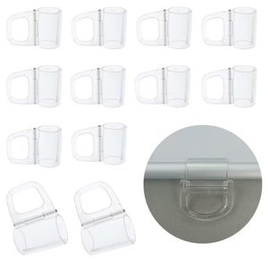 lot 20325 image: 10 Pack Roller Shades Pull Down Clips, Lifting Clam, Hook Handle Grip Pull, Transparent Handle, Blind Grip, Curtain Accessories for Rod