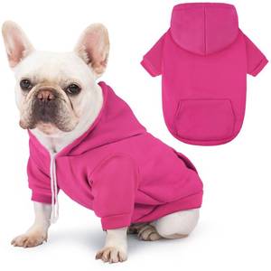lot 20348 image: BAOBICUTE Dog Basic Hoodie Soft Dog Clothes Cold Weather Sweaters for Medium Large Dogs Cozy Fabric Warm Sweatshirt with Leash Hole (Rose Pink, L (Back 20.47,Chest 28.35, Neck 21.26))