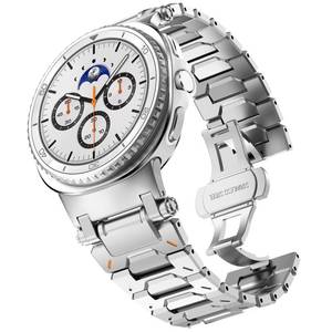 lot 20360 image: KADES Stainless Steel Band Compatible with Galaxy Watch 8 40mm 44mm 8 Classic 46mm, Rugged Metal Link Bracelet Replacement Strap for Men, Classic & Bussiness Style, Silver Color