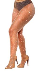 lot 20362 image: VEBZIN Sparkle Plus Size Fishnets Leggings Stockings High Waist Fishnet Tights Sparkly Tights For Women Pantyhose