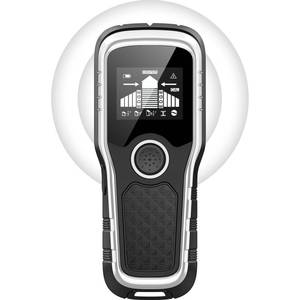lot 20366 image: Stud Finder Wall Scanner, Advanced 5-in-1 Detector for Wood, Metal, Joists, Pipes, and AC Wires, New version Intelligent Chip, High-Definition LCD Display Screen & Audible Alarm (Silver)
