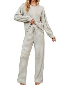 lot 20420 image: Blooming Jelly Womens Long Sleeve 2 Piece Pajama Sets Cute Lounge Set Pj Outfit Fall Sleepwear Pockets(XXL,Apricot)