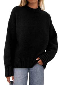lot 20427 image: PRETTYGARDEN Womens Sweaters Spring 2026 Trendy Casual Crewneck Long Sleeve Cozy Knit Pullover Sweater Tops Winter Clothing(Black,Small)