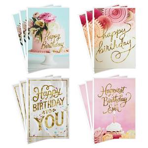 lot 2418 image: Hallmark Birthday Cards Assortment, Balloons, Cake, Flowers (12 Cards with Envelopes)