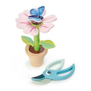 lot 2419 image: Tender Leaf Toys - Blossom Flowerpot Set Indoor Garden Pretend Play Wooden Toy with Removable Leaves and Petals Educational, Creative Basic Life Learning Skills Fun for Children 3