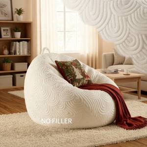 lot 3038 image: Honeydak Arched Pattern Stuffed Animal Storage Bean Bag Chair Cover (No Filler) Comfy Bean Bag Cover Without Filling or Home Bedroom Decor Organizing Plush Doll Textile Holder(Rainbow, L)