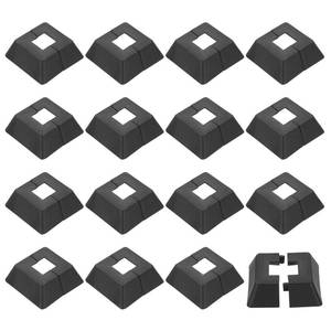lot 3055 image: uxcell Post Skirt, 16pcs 20x20mm0.79x0.79 Plastic Split Style Post Base Cover Trim Skirt for Fence Stair Handrail Railing Porch, 70x70mm2.76x2.76(Overall)