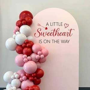 lot 4056 image: Gostman A Little Sweetheart is On The Way Decal - A Little Valentine is On The Way Baby Shower Decoration,Valentine Theme Partty Supplies,Sweetheart Sign Decor (Sweetheart Decal)