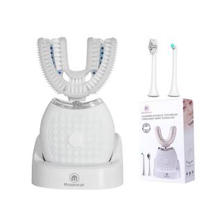 lot 4057 image: Magentak Electric U Shaped Toothbrush for Adult,360 Degree Automatic Cleaning, Ultrasonic Tooth Brush has 23760 Nylon Bristles and 3 Modes Standard, Fast, Ultra Fast(White)