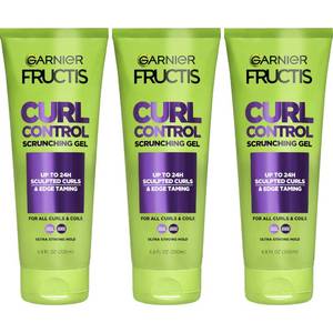 lot 4372 image: Garnier Fructis Style Curl Scrunch Controlling Gel for Shape & Shine, 6.8 Fl Oz, 3 Count (Packaging May Vary)