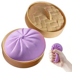 lot 4400 image: Squishy Dumplings Toy,Anxiety Relief Fidget Toy,Soft Squeeze for Adults (Purple)