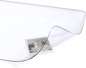 lot 4407 image: Oterri Clear Writing Desk Pad,14����x24�� Heat Resistant Waterproof PVC Round Edge Durable Desk Protect Mat, Anti-Static Writing Mat Table Protector